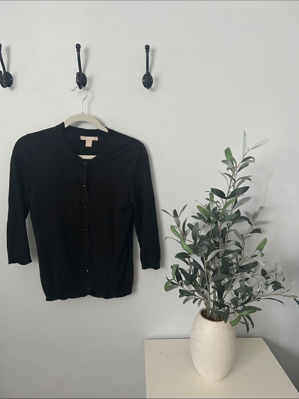 Banana Republic Black Button-Front Cardigan